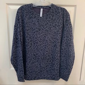 Athleta Pure Luxe Leopard Sweatshirt NWT